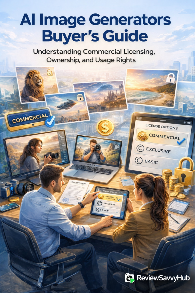 AI image generators buyer’s guide explaining commercial licensing, ownership, and usage rights – ReviewSavvyHub